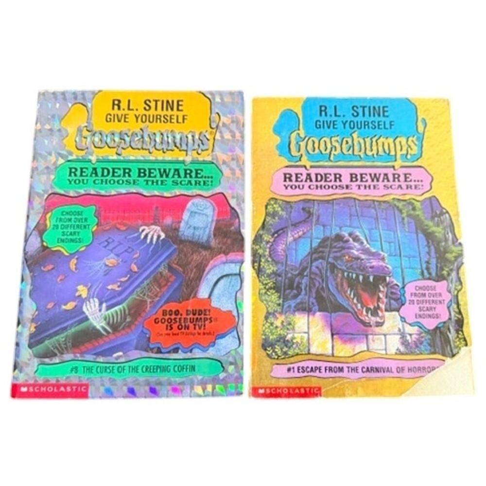 R.L. Stine Give Yourself Goosebumps Reader Beware Book Bundle 2 PB
